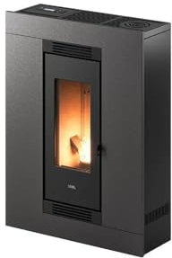 Cadel 7023042 - Stufa a pellet, 8.5 kW, colore Titanio