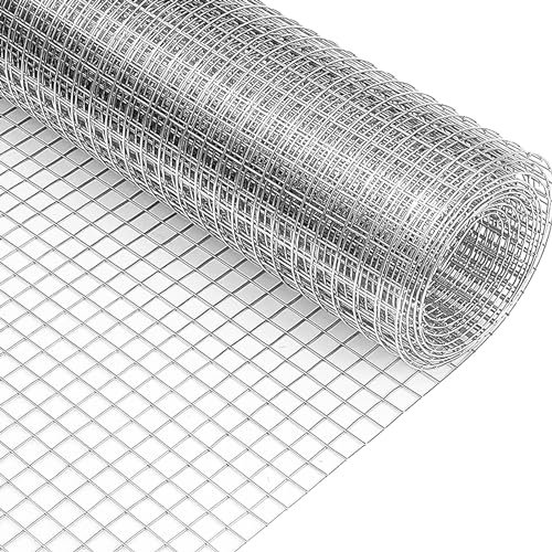 Rete metallica metallica per voliera, zincata, 30 cm x 6 m, per aiuole rialzate