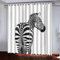 Kinder Vorhänge Schlafzimmer Weißes Tier Zebra Schiebegardinen Blickdichter Bedroom Children's Room Vorhang Mit Ösen Verdunkelungsgardine, Vorhänge
