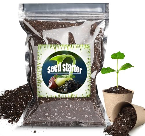 Organic Seed Starter Premium Potting Soil Mix 1L, All Natural Seed Starter Mix for Fast Germination and Vigorous Seedlings with Strong Root Systems