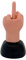 Solar-Stinkefinger, Wackelfigur Mittelfinger (rosa)