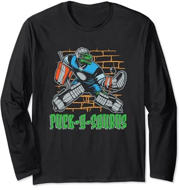 Maske T Rex Tormann Tor - Torhüter Eishockey Torwart Langarmshirt