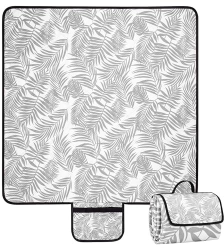 Picknickdecke Wasserdicht, 200 x 200cm isoliert Stranddecke mit Wasserdichter Unterseit für 4-6 Personen, Tragbare Waschbar Picnic Blanket mit Tragegriff, Strandmatte für Camping, Wandern, Reisen
