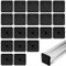 20 PCS Tapa de Plástic de 40 X 40 mm para Perfil de Aluminio, Negras, Ideales para Protección y Mejora Estética, Construcción e Industria