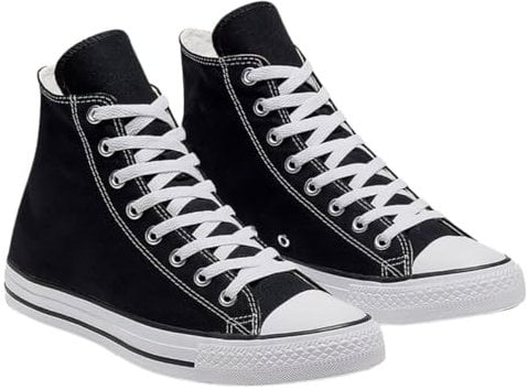 Mens Slip On Lace Up High Top Canvas Summer Trainers Pumps Sneakers Men Casual Comfy Shoes 6-11 (Black, UK Footwear Size System, Adult, Men, Numeric, Medium, 10)