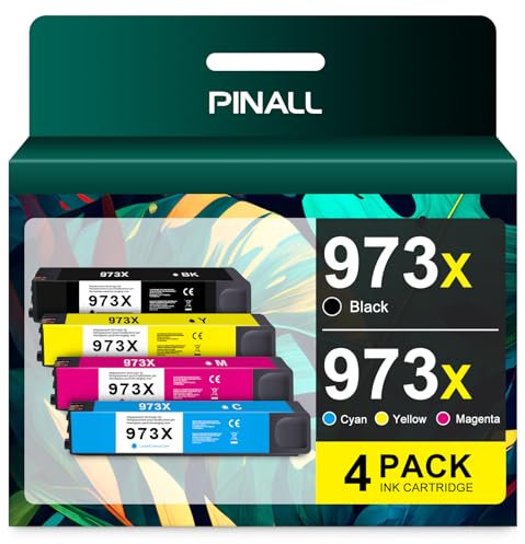 PINALL 973X Kompatibel HP 973X Druckerpatronen für HP PageWide Pro 477dw 477dn 452dn 452dw MFP 577dw 577z 552dw MFP P55250dw P57750dw(4-Pack)