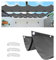 Retráctil Ondulada Vela de Sombra Impermeable 5x7M(AxL) Toldos Exterior Rectangular Protección Rayos UV Resistente al Desgarro para Terraza Balcon Exterior Jardín con Ojales y Cuerdas Gris Oscuro