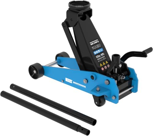 Güde GRH 3/500 Q Rangierwagenheber - 3 Tonnen Hubkraft, 12 Zentimeter Lastteller-Durchmesser, min. 14,5 bis max. 50 Zentimeter Hubhöhe, Quick-Lift für schnelleres Anheben, 2 Lenkrollen 360° drehbar