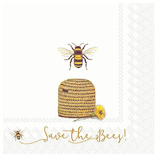 Serviette Save the Bees! Serviettentechnik décopatch Papierserviette 20 Stück