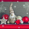 20 Servietten Wichtel Weihnachsmann Sterne Kugeln rot 33x33 cm