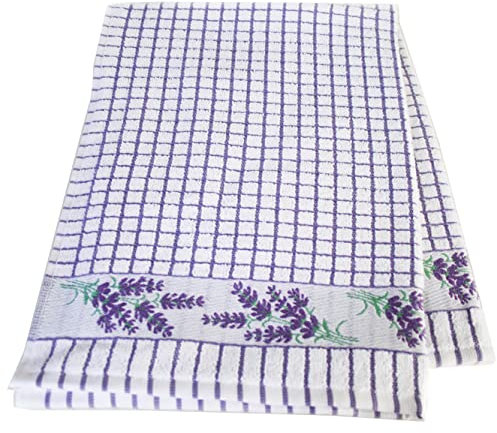 Samuel Lamont & Sons Poli-dri Jacquard-Geschirrtuch, Lavendel, Größe 50 x 70 cm, 100% Baumwoll-Frottee, Ultra-saugfähig und superweich, maschinenwaschbar, Lila, Einheitsgröße