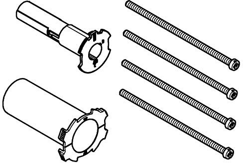 GROHE Universal Verlängrungsset (25mm, 2-Wege-Umstellung, für Wannen- & Brausebatterie) ,chrom, 14058000