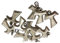 Tau Anhänger - Franziskanisches kreuz Mini Charms für DIY Hochzeit Gefälligkeiten, Bijouterie, Armbänder und Dekorationen - Versilbertes Metall - h 1,7 cm - 10 Stück