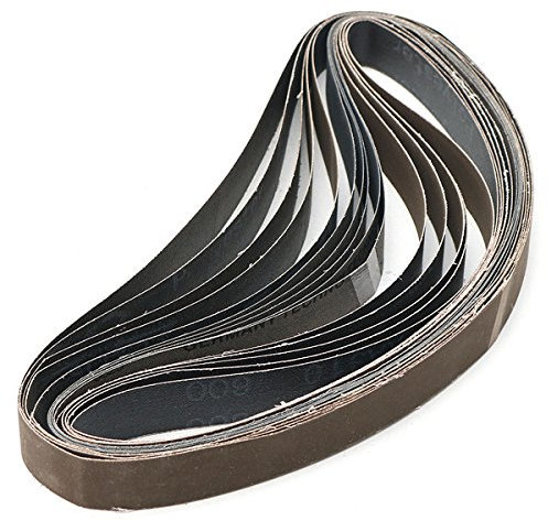 MASUNN 15 Stück Schleifbänder 25 x 762 mm 600/800/1000 Körnung Aluminiumoxid Schleifbänder
