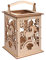 Rayher Holz Laterne Einhorn mit Griff, 15,3x15,3x26,5cm, Holzbausatz, 15-tlg,Windlicht, für LED-Kerze, Lichterkette, FSC Mix Credit, 62892505, Natur
