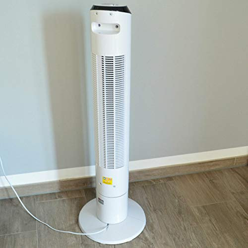 Hecht 3739 Ventilateur colonne 60 W télécommande 102 cm écran LED rotation 80° 3 vitesses