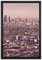 Pixxprint Los Angeles City Skyline Leinwandbild 60x40 cm im Bilderahmen, Wandbild, Schattenfugenrahmen, Kein Poster