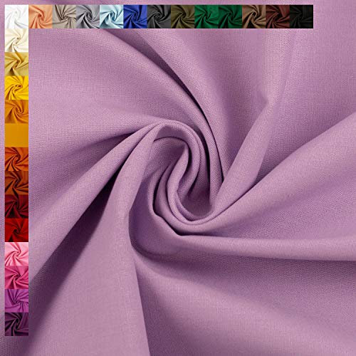 Swafing Baumwollstoff Heide, Uni-Farben, Einfarbig, 100% Baumwolle, Flieder, Standard 100 by Oeko-TEX (50cm x 150cm)