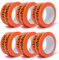 gws Lot de 6 rouleaux de ruban adhésif de signalisation en PVC - Orange vif - Qualité professionnelle - 50 mm x 66 m
