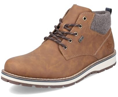 Rieker Herren Schnürstiefeletten 38419, Männer Stiefeletten, wasserabweisend, riekerTEX,uebergangsschuhe,uebergangsstiefel,braun (24),43 EU / 9 UK