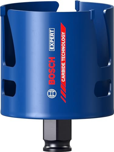 Bosch Professional 1x Scies trépans Expert Construction Material (pour Bois résineux, Ø 67 mm, Accessoires Perceuse à percussion)