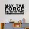 SEATUNE Wall Decals for Kids, May The Force Be with You Wall Decals, Star Wars Quotes Inspirational Girls Boys Teens Bedroom Living Room Decorations Sayings Words Vinyl Art Decor Home Stickers 21X11