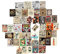 TSQZE 50 Stück Beige Ästhetisches Bild Für Wandcollage, Album Cover Poster Set Album Cover, Wandkunstdrucke Für Zimmer, Wandcollage Wand-collage-set Für Raumdekoration (Retro)