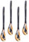 Horn Material Lang Griff Löffel: 4 Stücke Zarte Ochsenhornschaufeln Dessert Scoop- Chic Kaffee Löffel Kuchen Löffel- Natürlich Handgefertigte Büffelhornlöffel- Kaffee Rührer