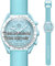 Watch Band for Omega X Swatch Moonswatch Watch Strap Speedmaster 20MM Quick Release Rubber Watch Strap Replacement (Light Blue, 20 MM)