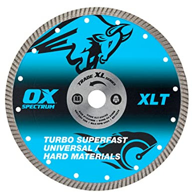OX Tools Trade XL Turbo Diamond Blade - Universal & GP - 230/22.23mm, Blue
