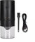 BAILEYU Portable Electric Coffee Grinder Compact USB Rechargeable Adjustable Ceramic Conical Burr Mill for Coffee Beans Spices Herbs Grains Nuts,Black