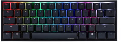 Ducky One 2 Mini Gaming Tastatur, MX-Speed Silver, RGB-LED, Schwarz (US)