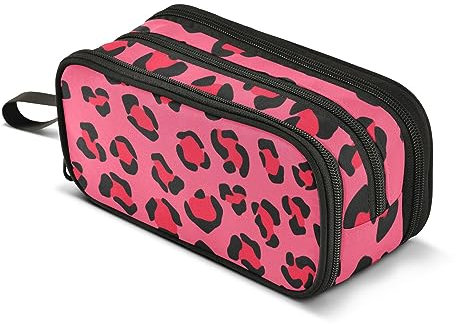 ISAOA Große Kapazität Federmäppchen Tiger Pink Camouflage Panther Crimson Spots Black Jaguar Pouch Bag Large Pen Bag Stationery Bag for Girls Boys Adults Student, #3, Einheitsgröße, Taschen-Organizer