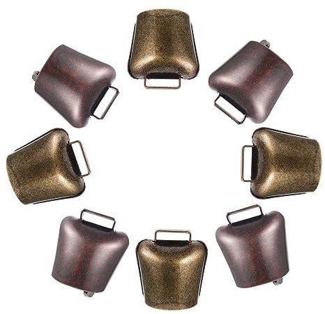 Warmhm 16 STK Nutztier Glocke Kuh Weidende Glocke. Bauernhof- Anti- Diebstahlglocke Mini-kuhglocke Pet Anti- Diebstahlglocke Alte Kuhglocken Laute Bronzeglocke Schaf Glocke Tragbar Kupfer