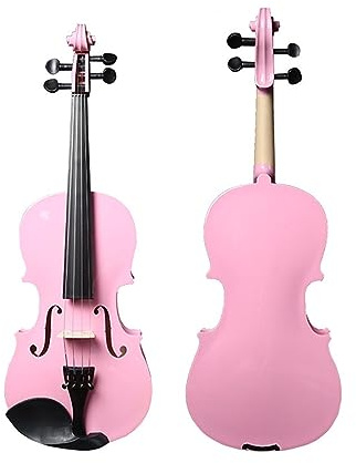 Anfänger Geige ROSA Farbe Linde Erwachsene 1/4 Violine Und Bogen Handarbeit Violino Musikinstrumente