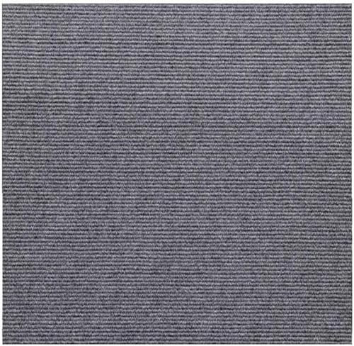 Selbstklebende Bodenmatte, Teppichfliesen, Polyester, selbstklebende Teppich-Bodenfliesen, 30,5 x 30,5 cm, DIY-Mehrzweck-Schutzmatte, Bodenfliesen for Heimdekoration (Farbe: Asche, Größe: 40 Stück) (