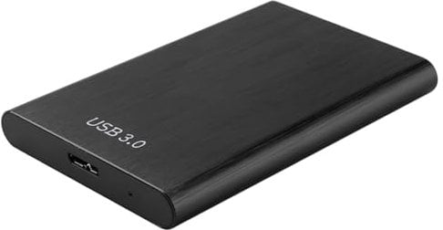 LYEAA Carcasa de disco duro externo portátil de 2.5 pulgadas y 1 TB USB 3.0 - Carcasa de metal de alta velocidad para libros, tabletas, PC