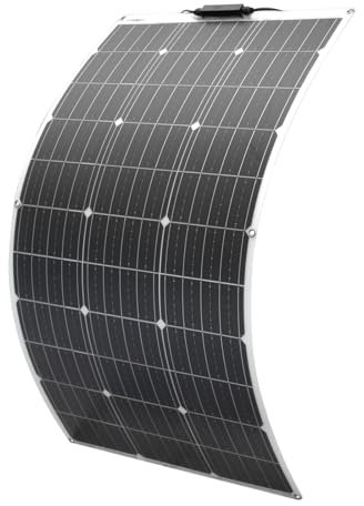 Aysolar Panel Solar Flexible 100W 18V Placa Solar Flexible Monocristalino Portátil para Caravana, Coche, Barco, RV, Baterías de 12 V