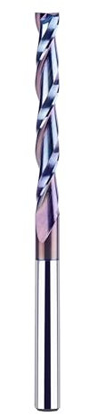 SpeTool Upcut Spiral Router Bits Extra Long 4 Inch Overall Length, 2 Inch Cutting Length with TAC Extreme Tool Life Coateding, Carbide Upcut CNC Router Bit for Wood Carving Tools