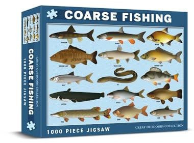 Coach House Coarse Fishing Great Outdoors Collection” Retro 1000 Piece Classic Jigsaw Puzzle, Gifts For Men, Challenging Puzzles for Adults