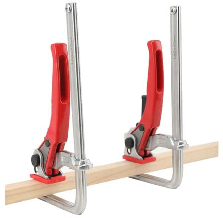 NICCOO Hebelzwinge 2x Tischzwinge mit Hebelgriff, Klemmzwingen Einhandzwinge Schnellspannzwinge 0-220kg Spannkraft, Spannbereich*Tiefe 160mm*60mm, für Führungsschiene und MFT