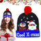 JOKILY LED Weihnachten Hut, Weihnachtsmütze, LED Weihnachtsmütze Erwachsene, Warme Wintermütze, Dehnbare Strickmütze, Leuchtende-Weihnachtsmütze für Weihnachtsfeier Damen Herren Kinder