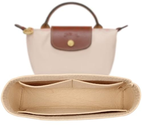 Sunshine smile Pliage Organizer Mini,Organizer für Longchamp Tasche Mini,Taschen Organizer für Longchamp Mini,Taschen Organizer für Longchamp Tasche Damen für Mini-Größe,Organizer-Einsatz,Einzel-Mini