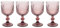 Lesser & Pavey Elements - Juego de 4 copas de vino rosa para el hogar, cocina, restaurante y fiestas, juego de 4 copas de vino para bebidas, regalo ideal para mujeres, hombres, bodas y Navidad