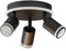LVWIT Deckenstrahler 3 Flammig Schwarz, LED Deckenleuchte Schwenkbar, Rund Deckenspot mit unteres Glühen, GU10 Spots Lampe Drehbar Deckenlampe für Wohnzimmer, Küche, Schlafzimmer (Ohne Leuchtmittel)