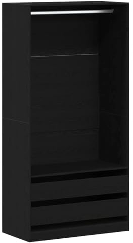 vidaXL Kleiderschrank Schwarz Eichen-Optik 100 x 50 x 200 cm