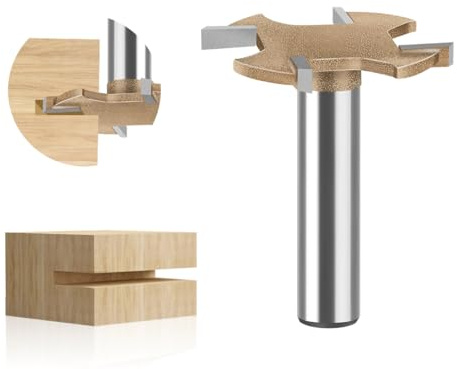 8mm 4-Flute T-Slot Router Bit for Woodworking, 2.5mm Cutting Width