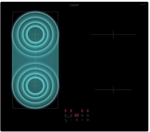 Candy Piano Cottura a Induzione 4 Zone, 60 cm, Nero | Funzione Booster, Comandi Touch, Zona Flex, Power Management, Installazione a Filo Top, Timer, CIFC6647CCBB
