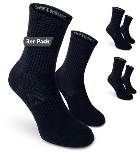 Chaussettes anti-moustiques Safersox, 3 Paires, Marine, 43-46