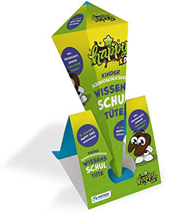 Glückskekse Happy Kidz Schultüte - Schokoglückskekse. Die Schultüte mit Wissen und Motivation (15 Glueckskekse e à 6g) inklusive Freundschaftsband und Sammelalbum